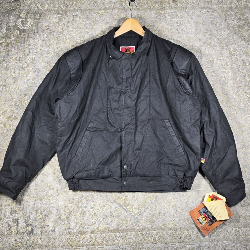 Vintage NWT Kakadu Traders Australia Waxed Oilskin Bomber Jacket Men's Medium